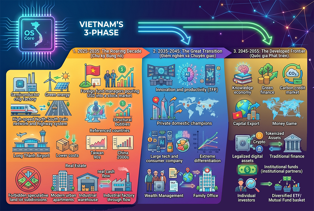 DỰ PHÓNG 3 GIAI ĐOẠN BỨT PHÁ KINH TẾ VÀ DÒNG TIỀN