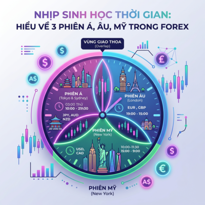 Nhịp Sinh Học Thời Gian: Hiểu Về 3 Phiên Á, Âu, Mỹ Trong Forex
