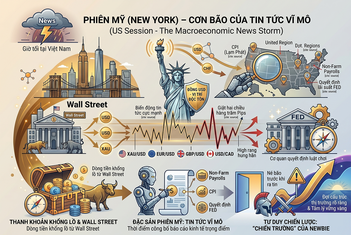 Phiên Mỹ (New York) – Cơn Bão Của Tin Tức Vĩ Mô