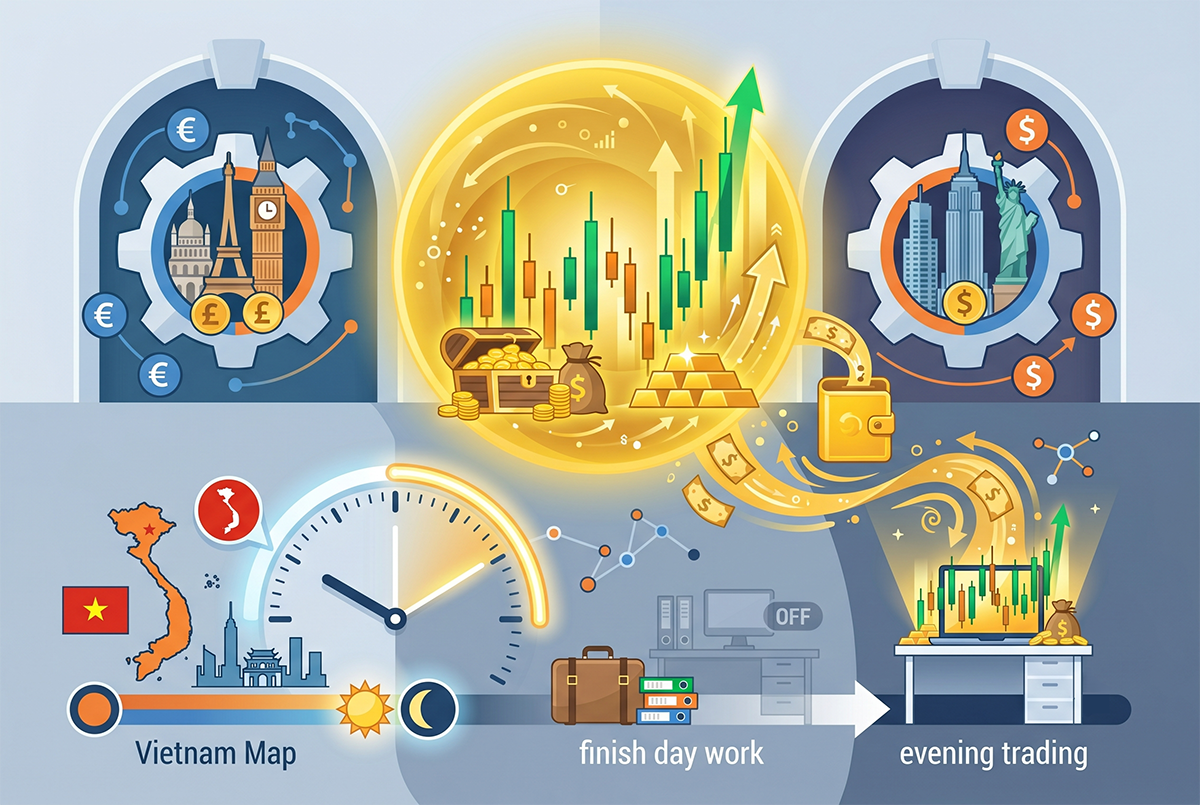 Vùng Giao Thoa Âu - Mỹ (Overlap): Thời Điểm "Vàng" Của Trader