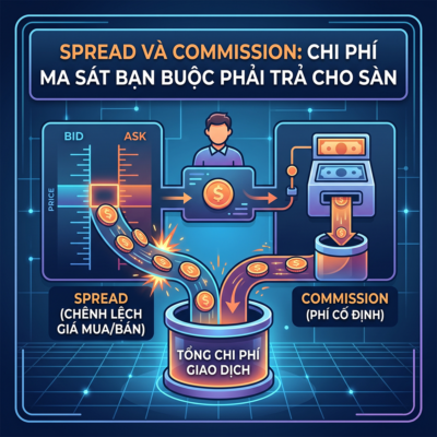 Spread và Commission: Chi phí ma sát bạn buộc phải trả cho sàn