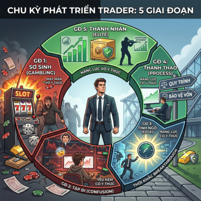 Chu kỳ phát triển của một Trader: Bạn đang ở đâu trong 5 giai đoạn?
